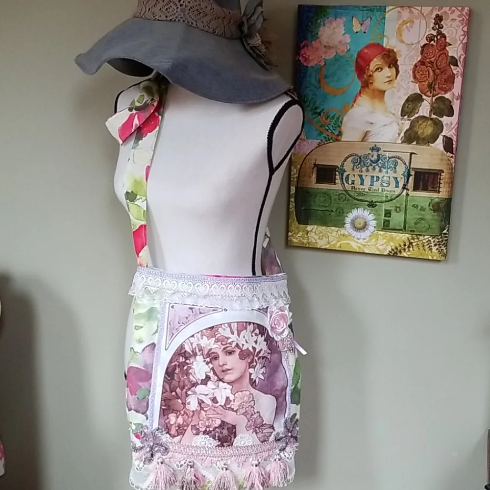 Hand Crafted Artisan Boho Gypsy Embellished Beaded Lace Crossbody Tote Bag - Picture 15 of 16